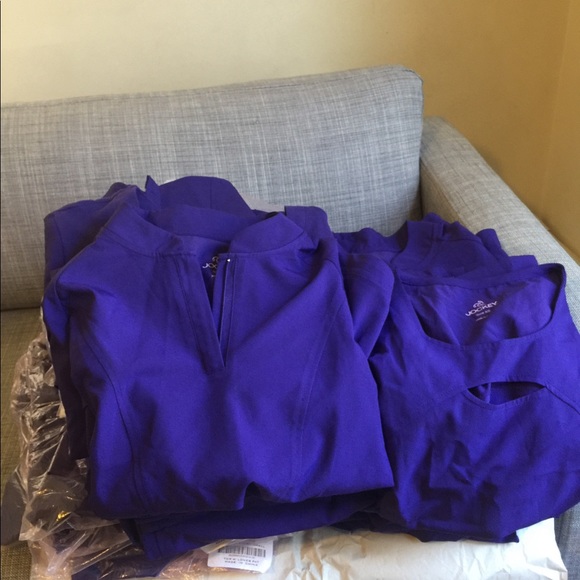 Purple jockey women nursing uniform top. - Picture 3 of 8